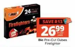 Checkers Bic Pre-Cut Cubes Firelighter offer