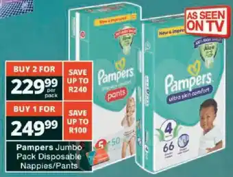 Pampers Jumbo Pack Disposable Nappies/Pants