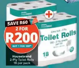 Checkers Housebrand 2-Ply Toilet Rolls offer