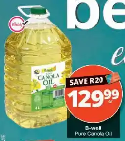Checkers B-well Pure Canola Oil offer