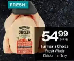 Checkers Farmer's Choice Fresh Whole Chicken in Tray offer