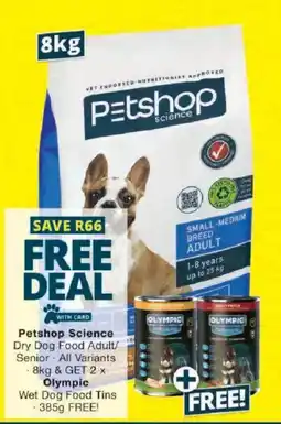 Checkers Petshop Science Dry Dog Food Adult/Senior offer