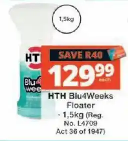 Checkers HTH Blu4Weeks Floater offer