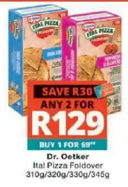 Checkers Dr. Oetker Ital Pizza Foldover offer