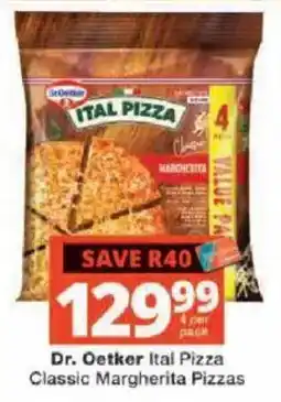 Checkers Dr. Oetker Ital Pizza Classic Margherita Pizzas offer