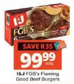 Checkers I&J FGB's Flaming Good Beef Burgers offer