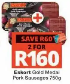 Checkers Eskort Gold Medal Pork Sausages offer