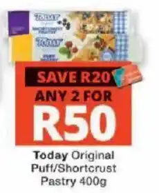 Checkers Today Original Puff/Shortcrust Pastry offer