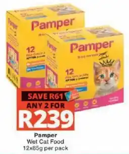 Checkers Pamper Wet Cat Food offer