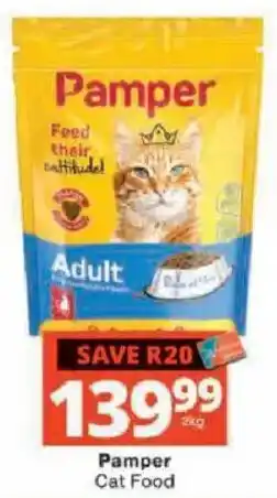 Checkers Pamper Cat Food offer