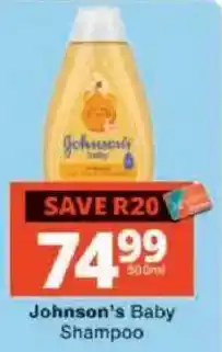 Checkers Johnson's Baby Shampoo offer