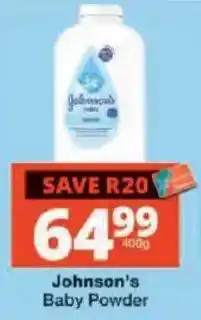 Checkers Johnson's Baby Powder offer