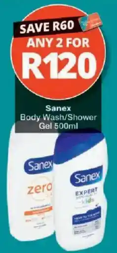 Checkers Sanex Body Wash/Shower Gel offer