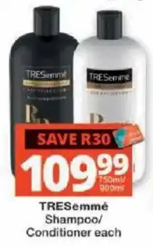 Checkers TRESemmë Shampoo/Conditioner offer