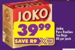 Shoprite Joko Pure Rooibos Tea Bags offer