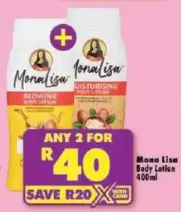 Shoprite Mona Lisa Body Lotion offer