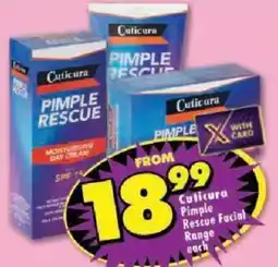Shoprite Cuticura Pimple Rescue Facial Range offer