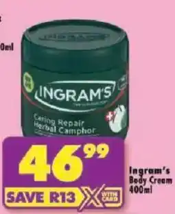 Shoprite Ingram's Body Cream offer