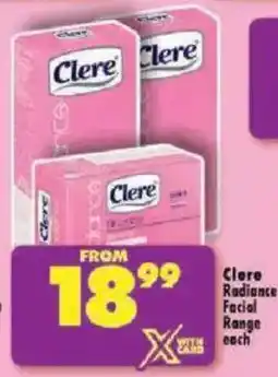 Shoprite Clere Radiance Facial Range offer
