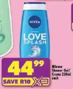 Shoprite Nivea Shower Gel offer