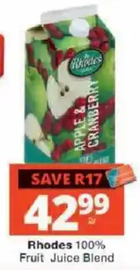 Checkers Rhodes 100% Fruit Juice Blend offer