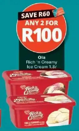 Checkers Ola Rich 'n Creamy Ice Cream offer