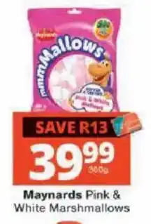 Checkers Maynards Pink & White Marshmallows offer