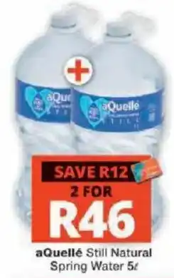 Checkers aQuellé Still Natural Spring Water offer