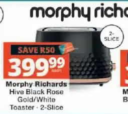 Checkers Morph Richards Hive Black Rose Gold/White Toaster offer