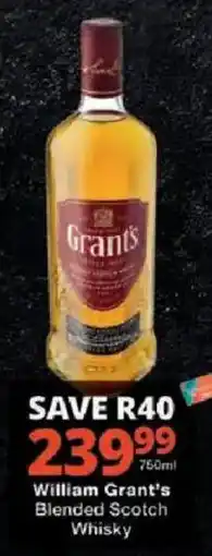 Checkers William Grant's Blended Scotch Whisky offer