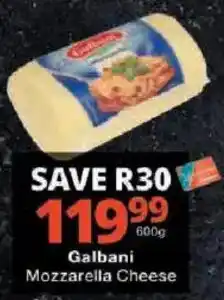 Checkers Galbani Mozzarella Cheese offer