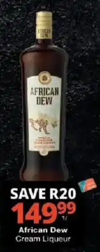 Checkers African Dew Cream Liqueur offer