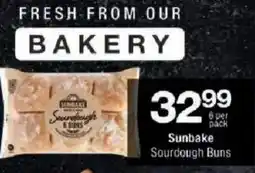 Checkers Sunbake Sourdough Buns offer