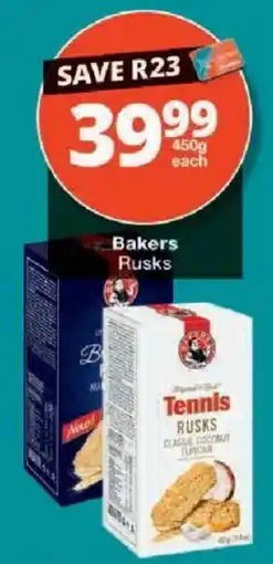 Checkers Bakers Tennis Rusks offer
