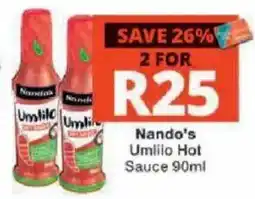 Checkers Nando's Umliio Hot Sauce offer