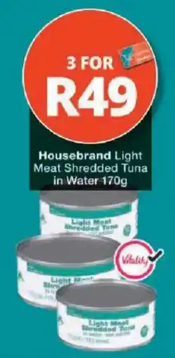Checkers Housebrand Light Meat Shredded Tuna offer
