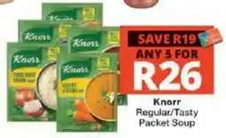 Checkers Knorr Regular/Tasty Packet Soup offer