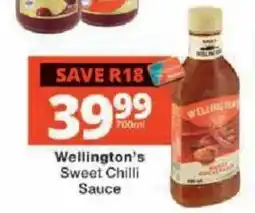 Checkers Wellington's Sweet Chilli Sauce offer