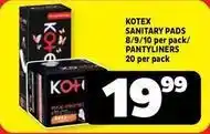 Usave Kotex - sanitary pads / pantyliners offer