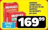 Usave Huggies - jumbo pack nappies/pants offer