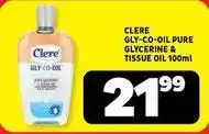 Usave Clere - gly-co-oil pure glycerine & tissue oil offer