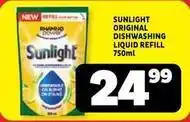 Usave Sunlight - original dishwashing liquid refill offer