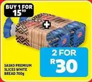 Usave Sasko - premium slices white bread 700g offer