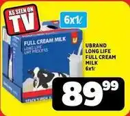 Usave Full cream milk long life uht process offer
