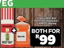 Usave Best buy - potatoes 7kg pocket + carrots 3kg bag offer