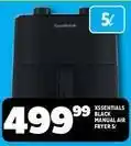 Usave Black manual air fryer offer