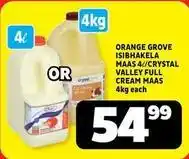 Usave Orange grove - isibhakela maas / crystal valley full cream maas offer