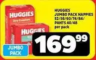 Usave Huggies - jumbo pack nappies offer