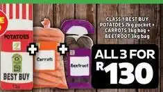 Usave Best buy - potatoes, carrots, beetroot offer