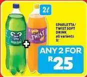 Usave Spar - sparletta/twist soft drink offer